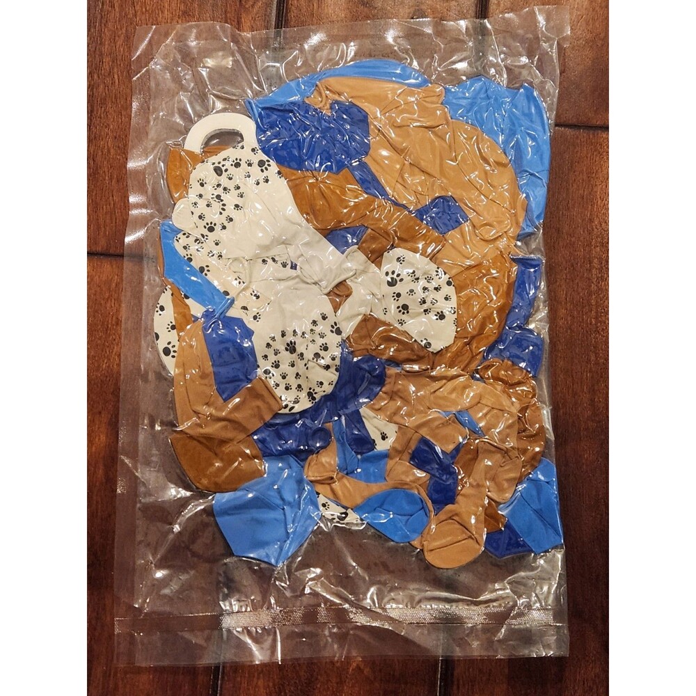 New 108 Puppy Theme Balloons Birthday Party.  Blue, Tan, Brown